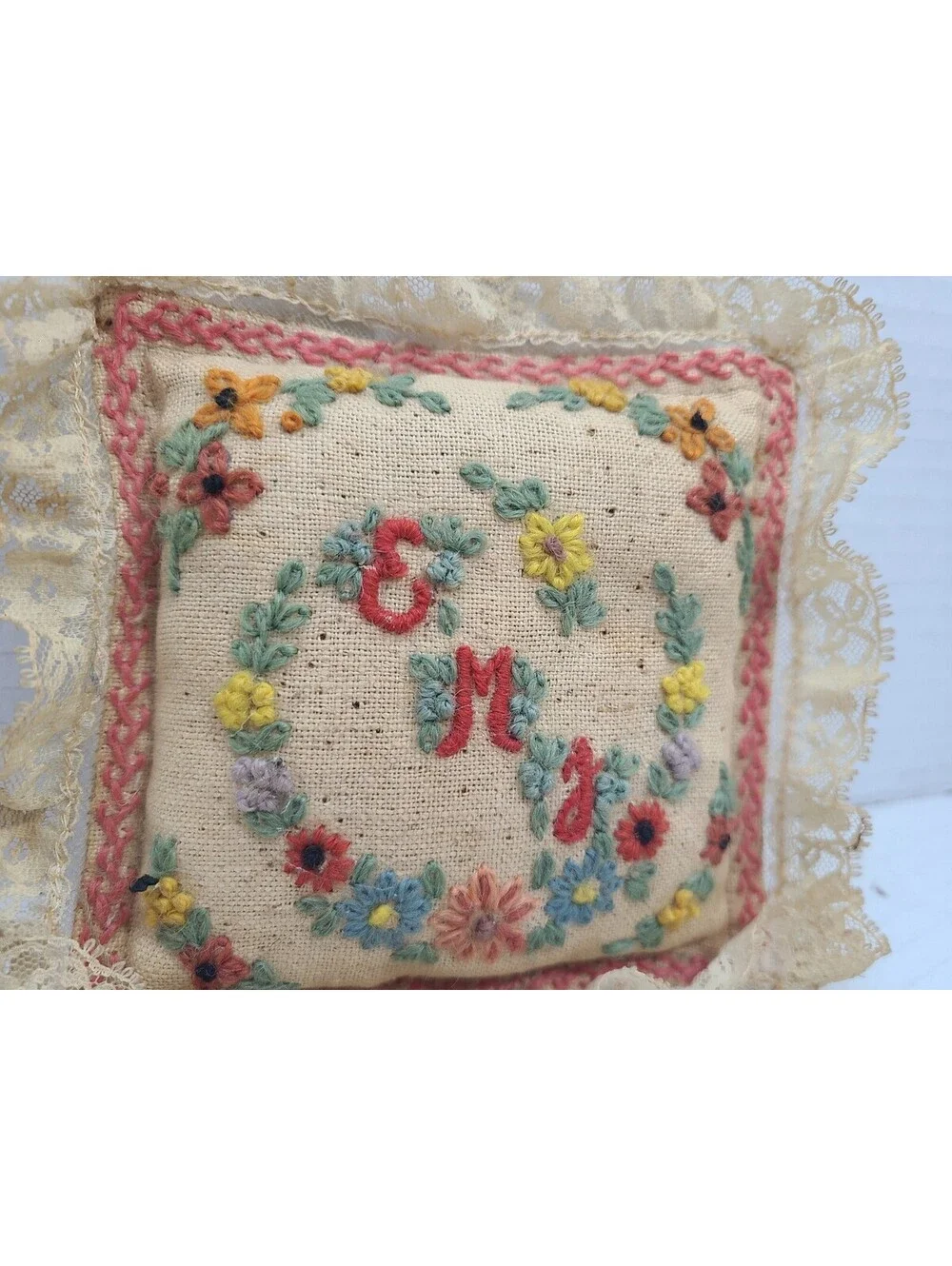 Vintage Hand Embroidered 5